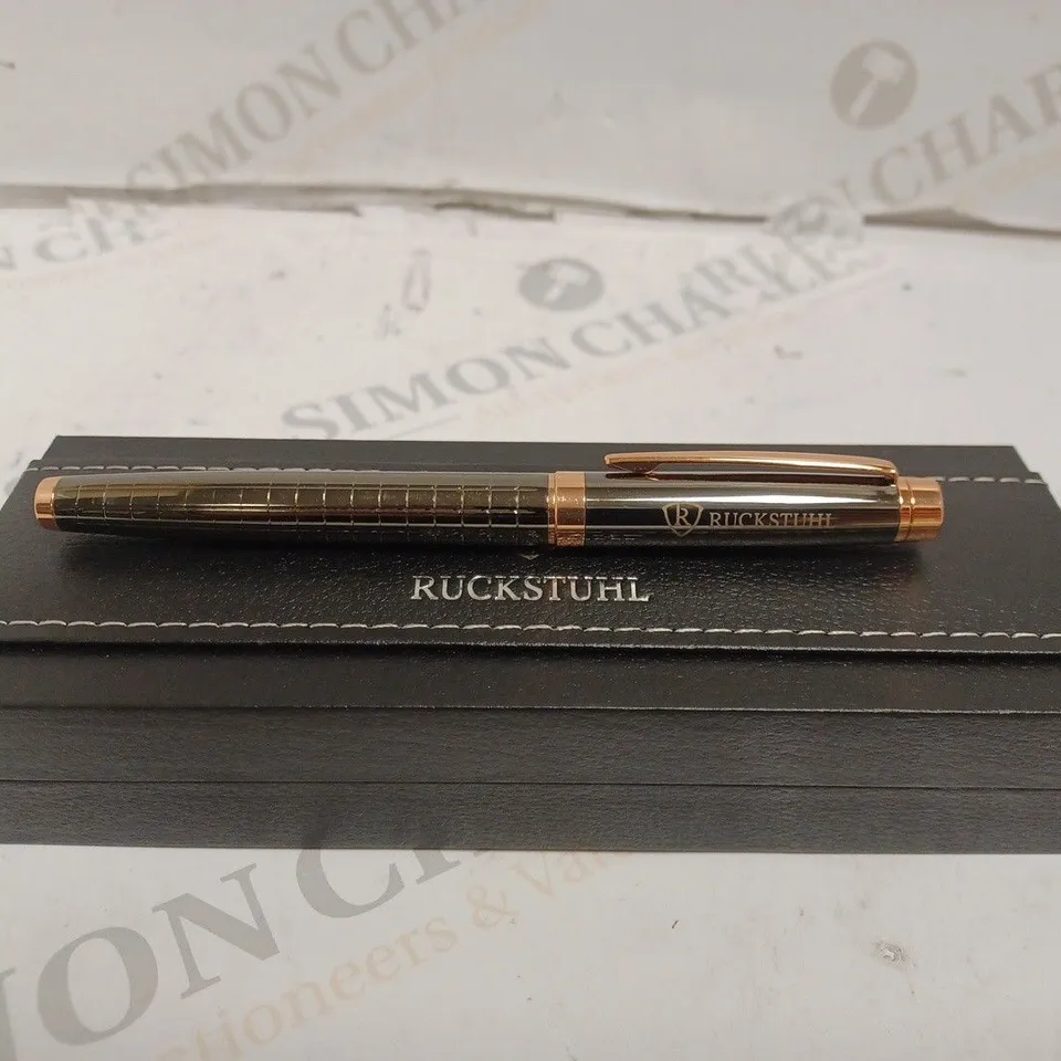 RUCKSTUHL STAINLESS STEEL LUXURY PEN IN GIFT BOX – HAND ASSEMBLED 