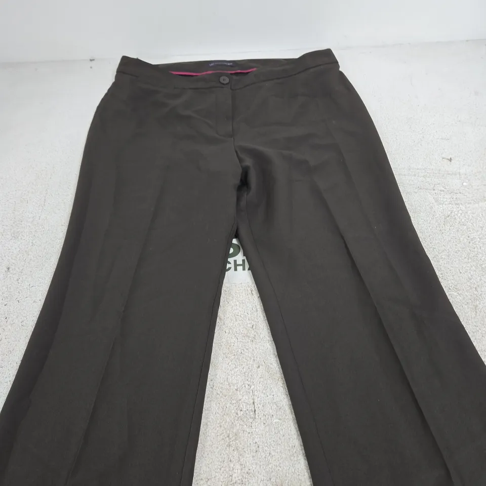 M&S COLLECTION WOMEN'S STRAIGHT LEG TROUSERS – UK 16, BROWN