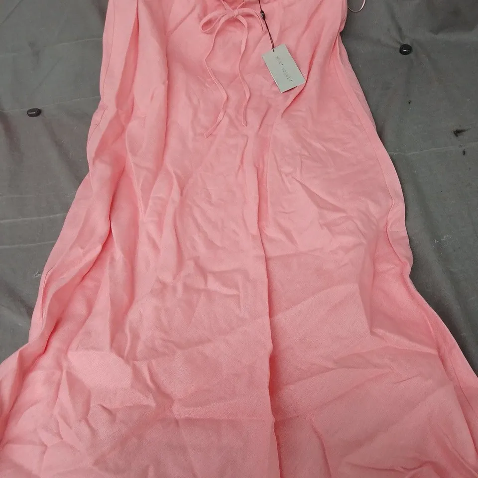 MINT VELVET PINK LINEN SLIP MAXI SKIRT - MEDIUM