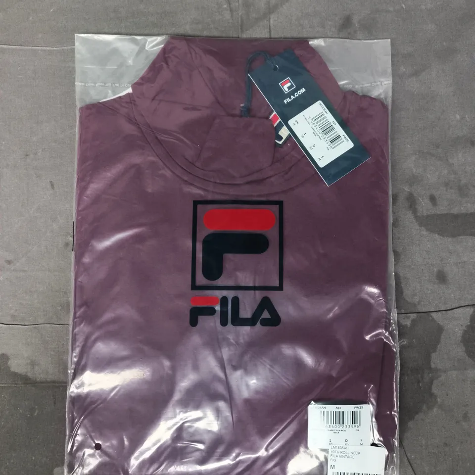 FILA 19TH ROLL NECK TOP IN FIG SIZE MEDIUM