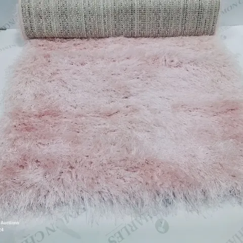 BRAND NEW PACO HOME 300 GLAMOUR PINK/ROSE 60X100CM SHAGGY RUG