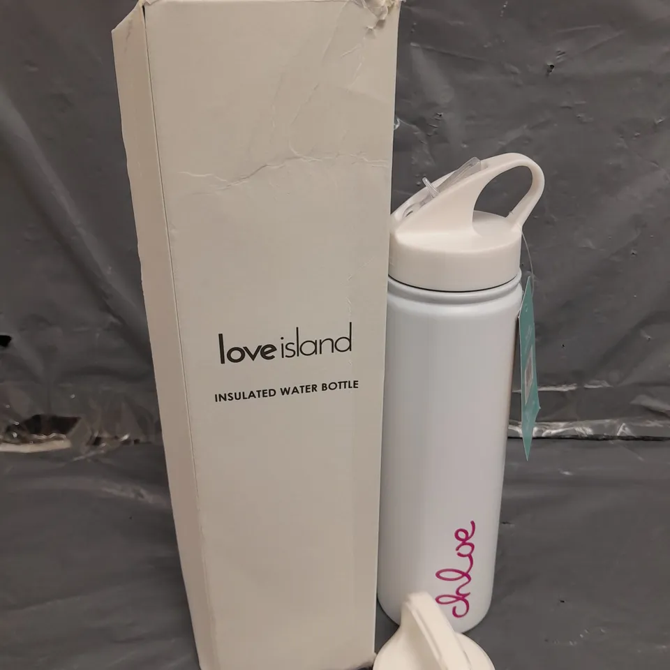 BOXED LOVE ISLAND INSULATED WATER BOTTLE 