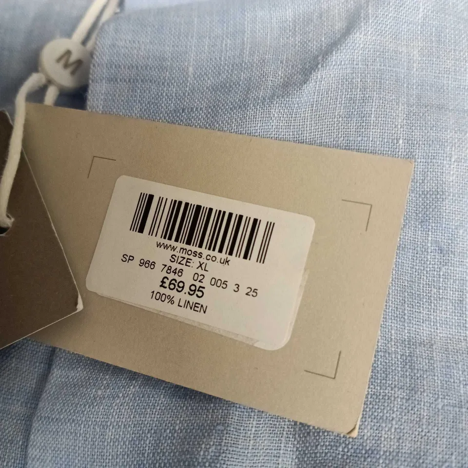 MOSS LINEN SHIRT – LIGHT BLUE, UK XL – 100% LINEN
