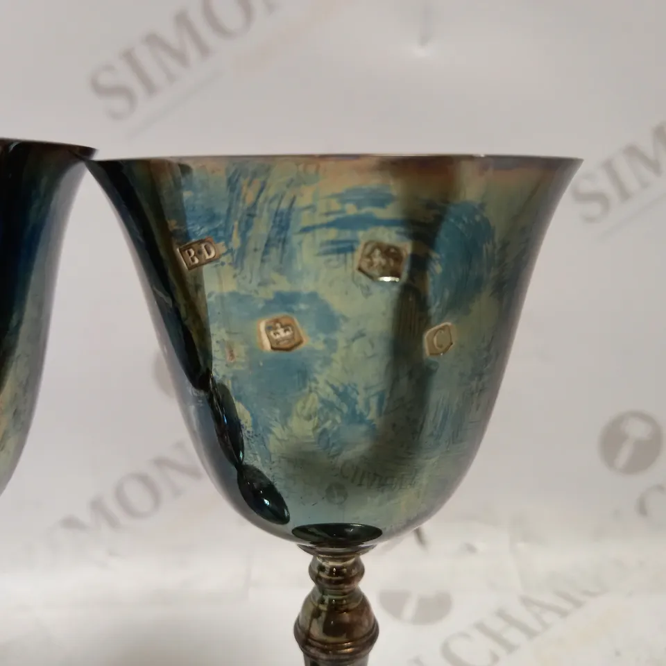 SET OF 3 SILVER WINE CUPS - POSSIBLY BURRAGE DAVENPORT