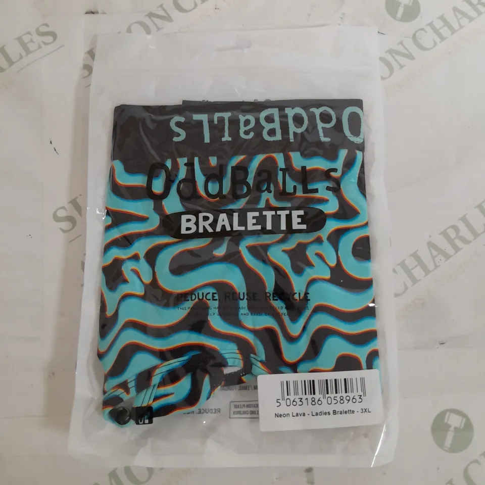 SEALED ODDBALLS BRALETTE NEON LAVA LALDIES BRALETTE - 3XL