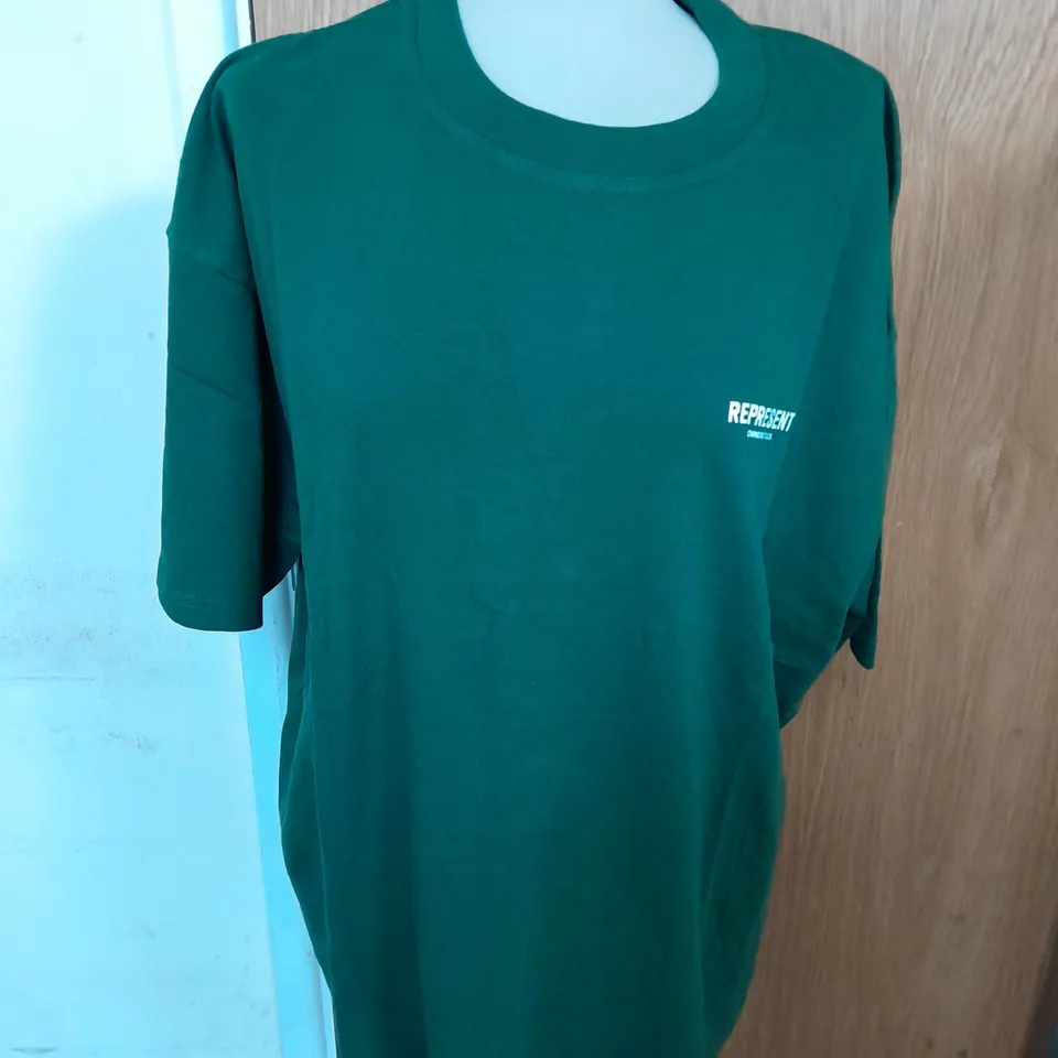 REPRESENT OWNER'S CLUB JERSEY T-SHIRT IN RACING GREEN SIZE XL