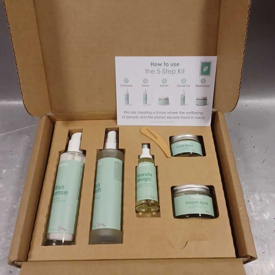 BOXED WILD MINT 5 STEP FACIAL SKINCARE KIT