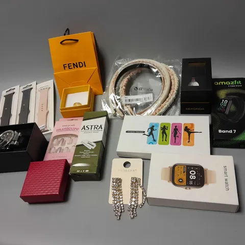 LOT OF BEAUTY ITEMS TO INCLUDE HEADBANDS, ETC
