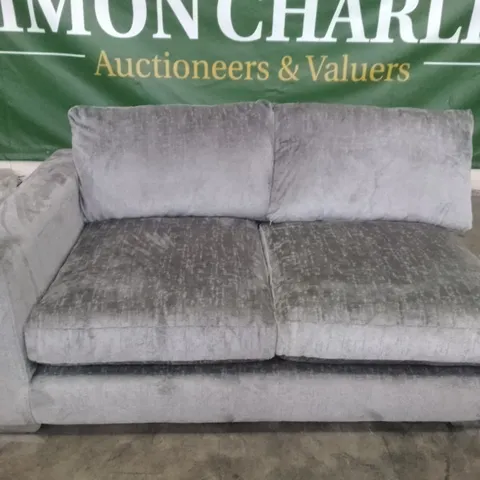 QUALITY DESIGNER RHF SOFA SECTION - GREY FABRIC