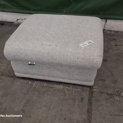 QUALITY BRITISH DESIGNER G PLAN MALVERN D STORAGE FOOTSTOOL NEBULAR PEBBLE FABRIC