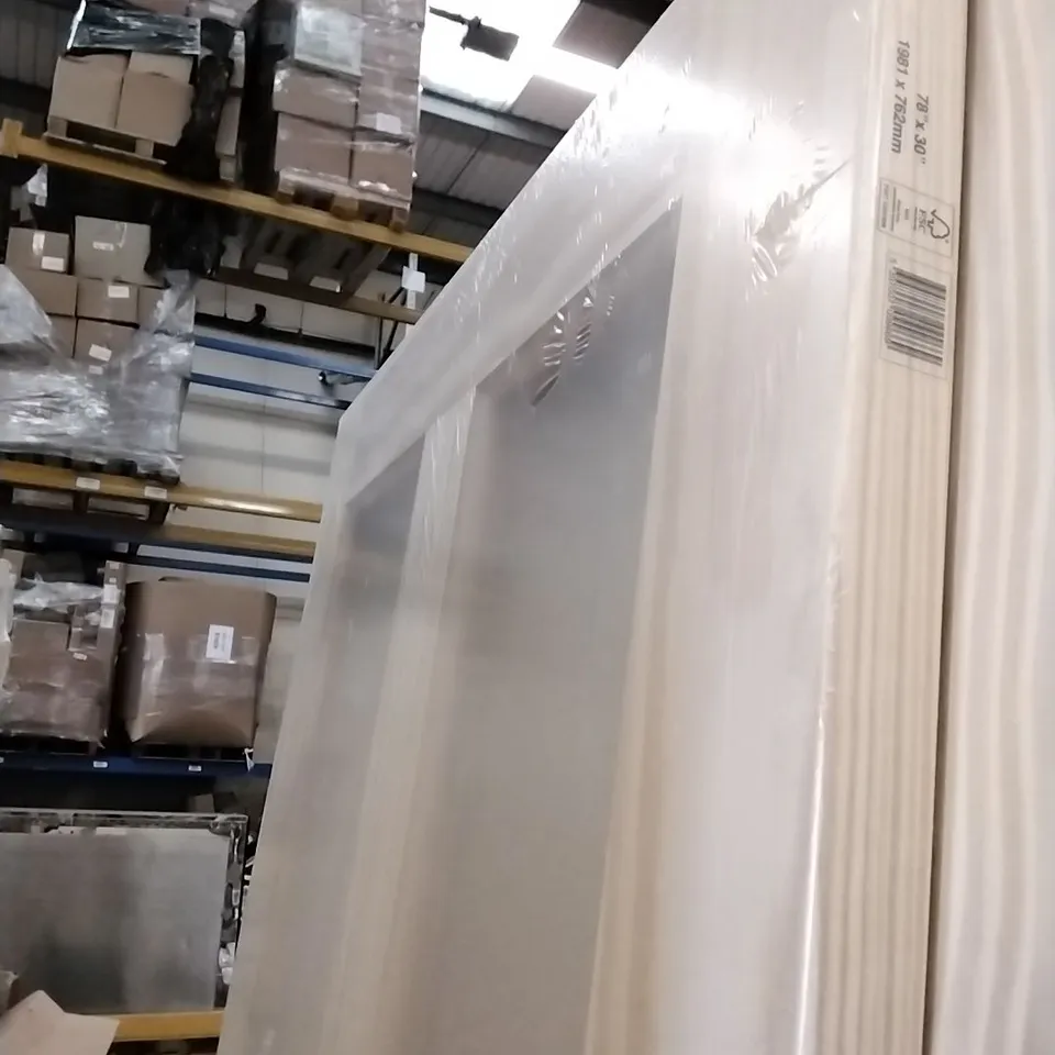 DESIGNER 4 PANEL CLEAR PINE GLAZED INTERNAL DOOR 1981X762MM