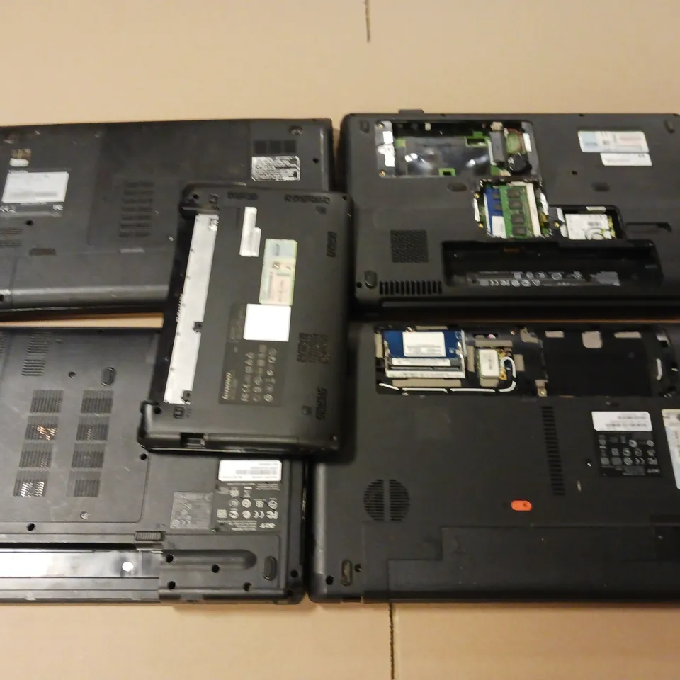 LOT OF 5 ASSORTED LAPTOPS TO INCLUDE LENOVO, ACER, TOSHIBA AND HP