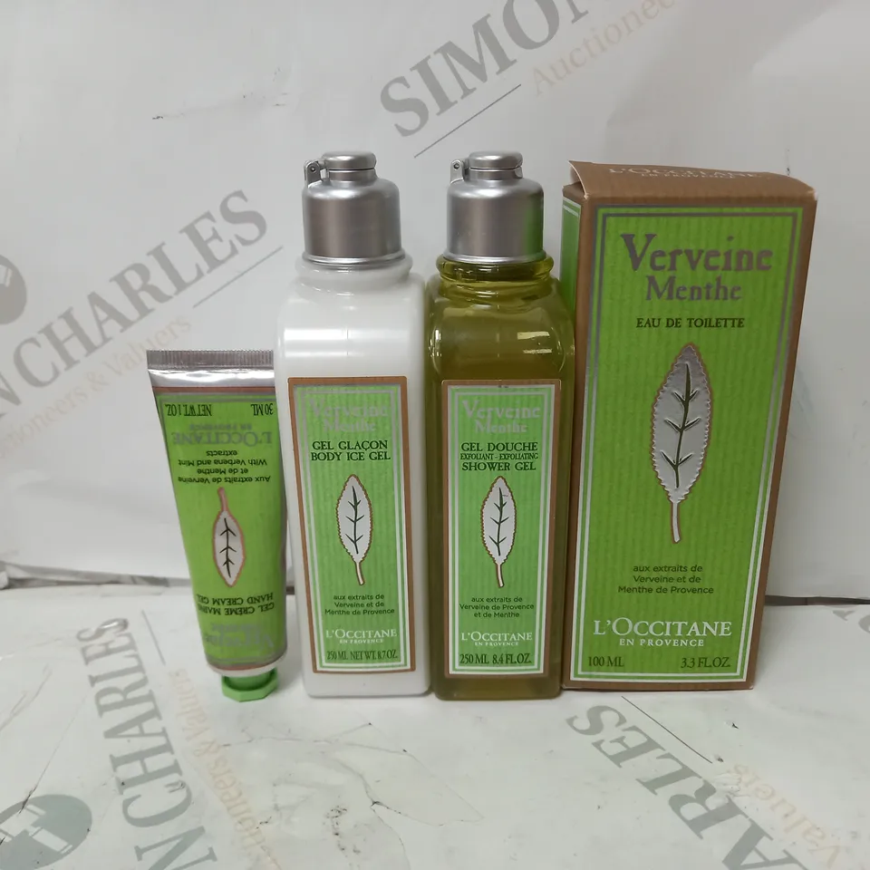 L'OCCITANE 4 PIECE VERVEINE MENTHE VERBENA SET