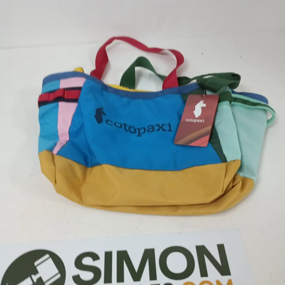 COTOPAXI PATCHWORK TOTE BAG – MULTICOLOURED PANELLED DESIGN