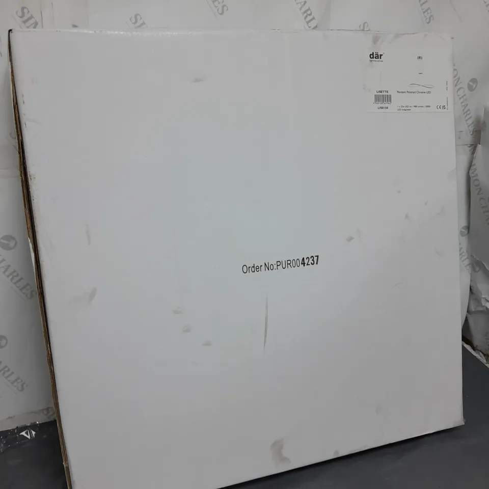BOXED DAR LISETTE PENDANT POLISHED CHROME LED LIS0150
