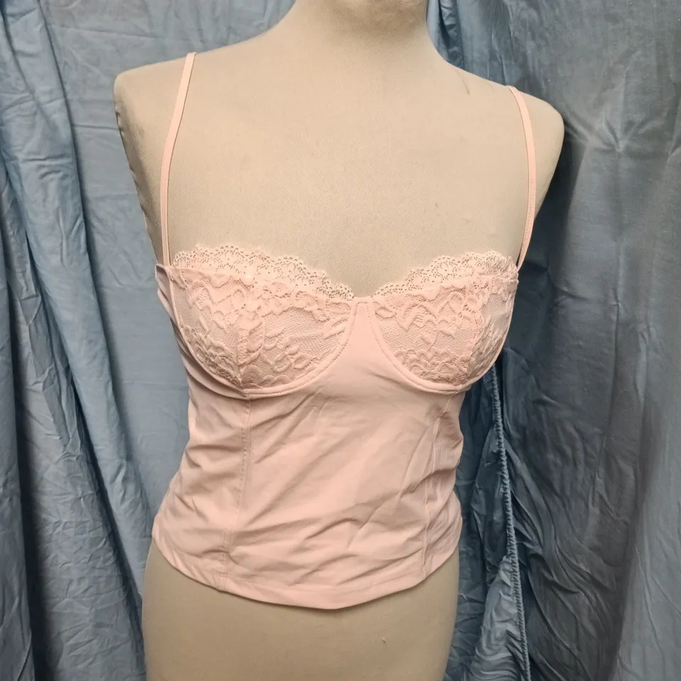 ZARA PINK LACE BUSTIER TOP – EUR/USA M (MEX 28) MADE IN TURKEY