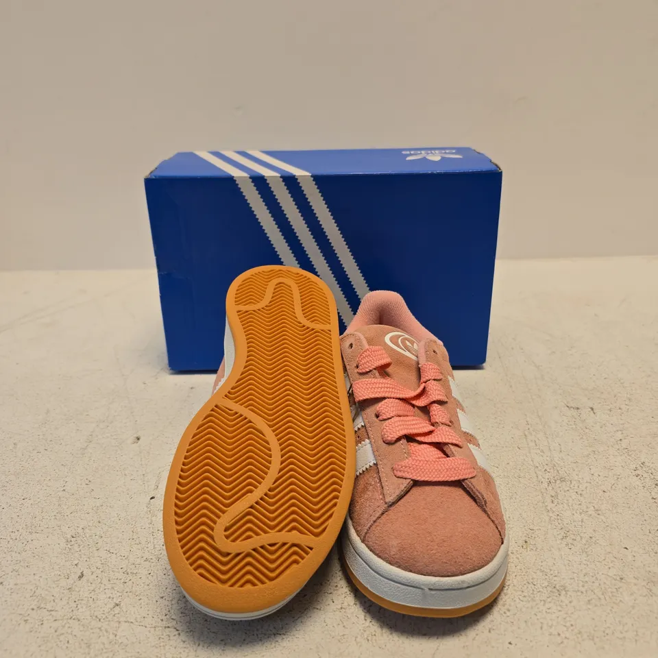 ADIDAS CAMPUS SNEAKERS – PINK SUEDE WITH WHITE STRIPES (CAMPUS 00S C) SIZE UK 2
