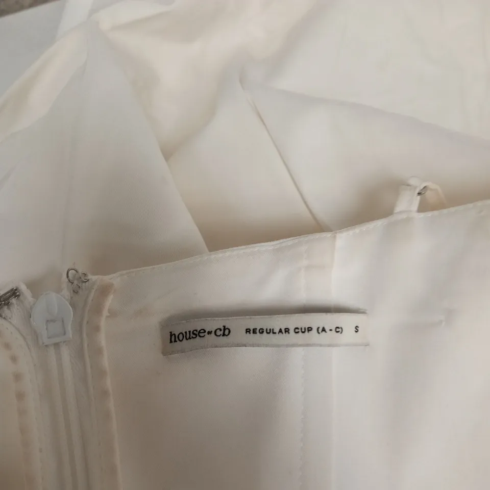 HOUSE OF CB SAMARIA WHITE DRESS – UK SIZE S