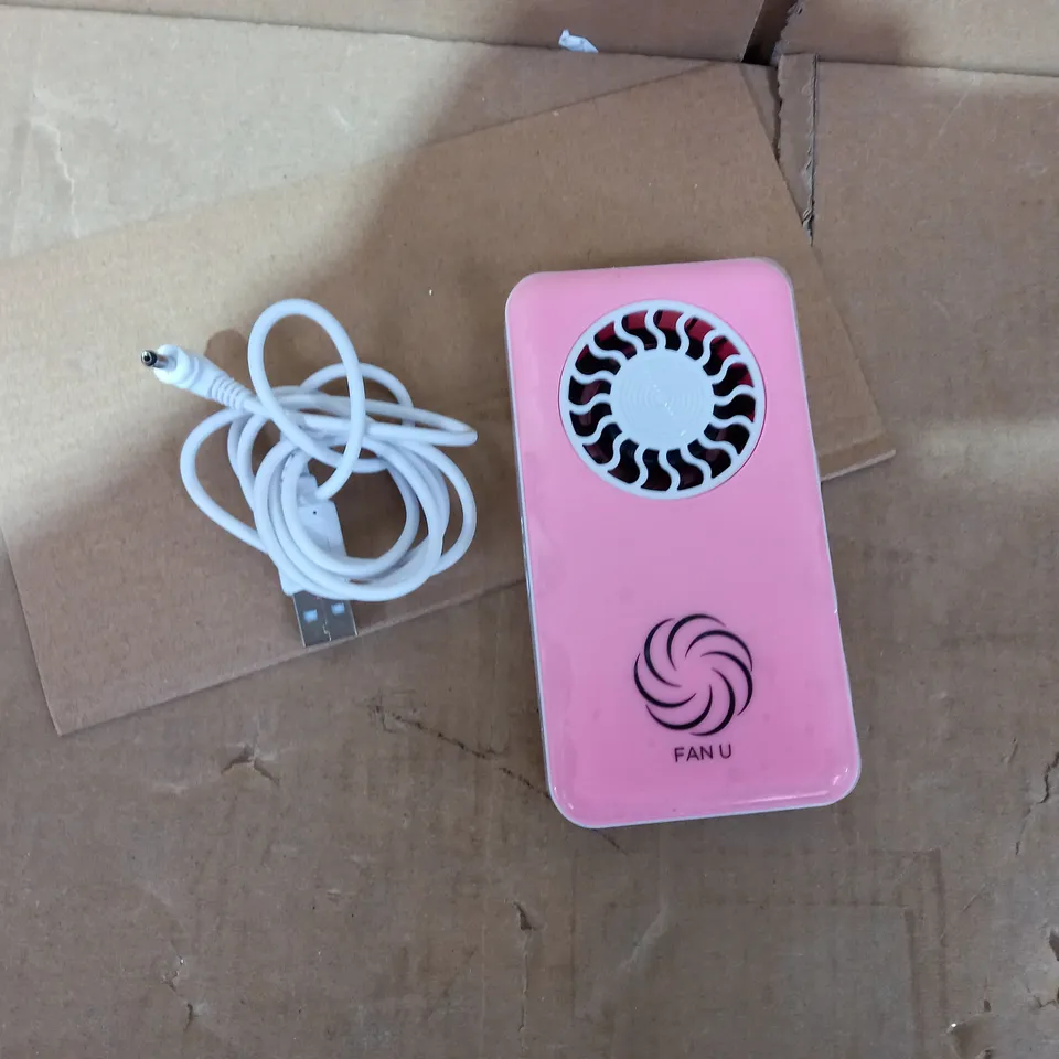 FAN U PORTABLE & RECHARGEABLE FAN - PINK