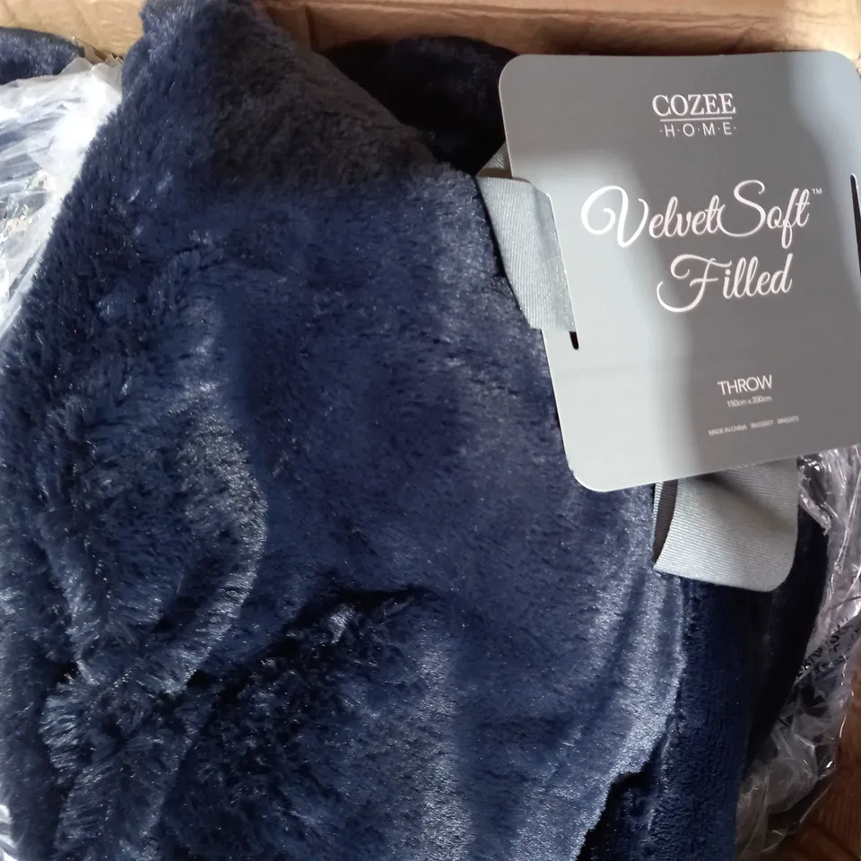 COZEE HOME VELVETSOFT FILLED THROW
