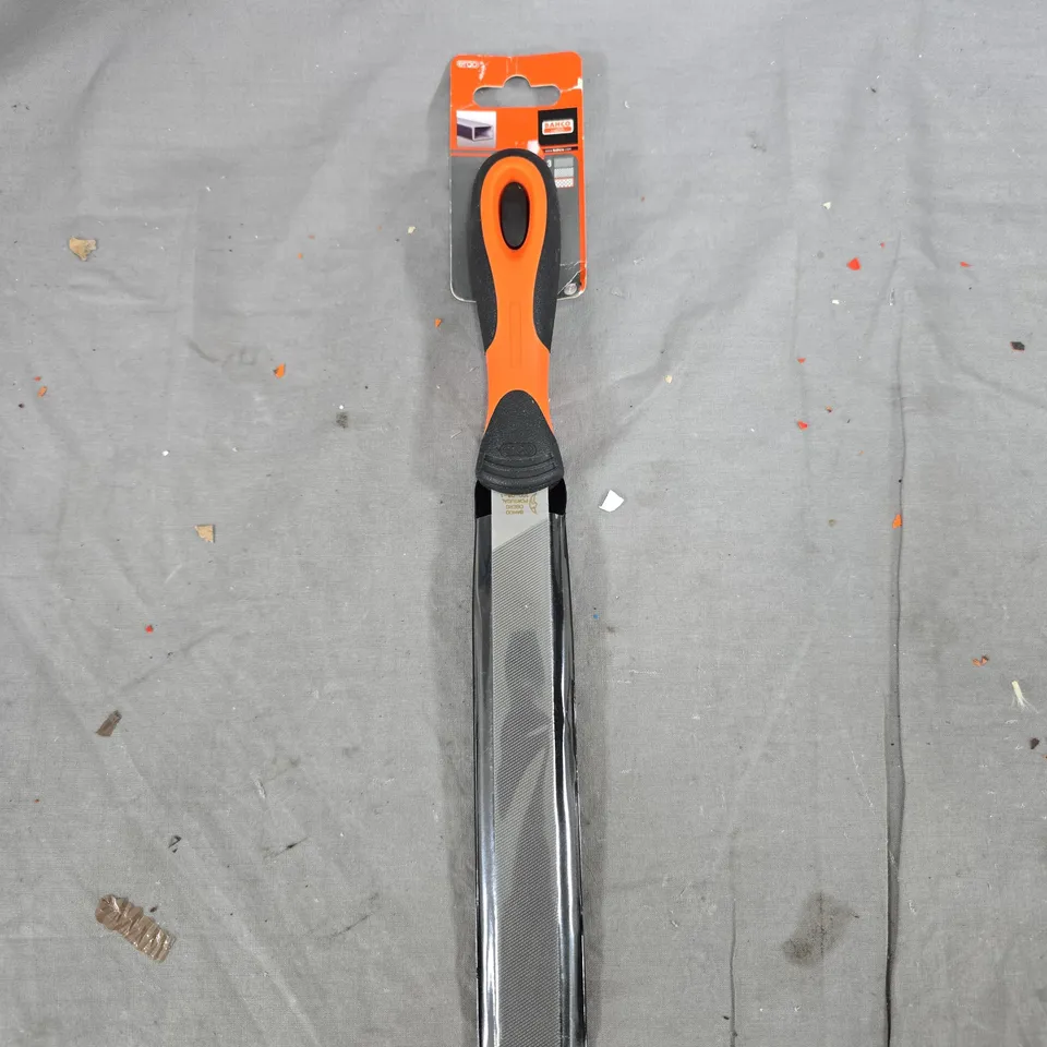 BAHCO ERGO FILE WITH ORANGE & BLACK ERGONOMIC HANDLE