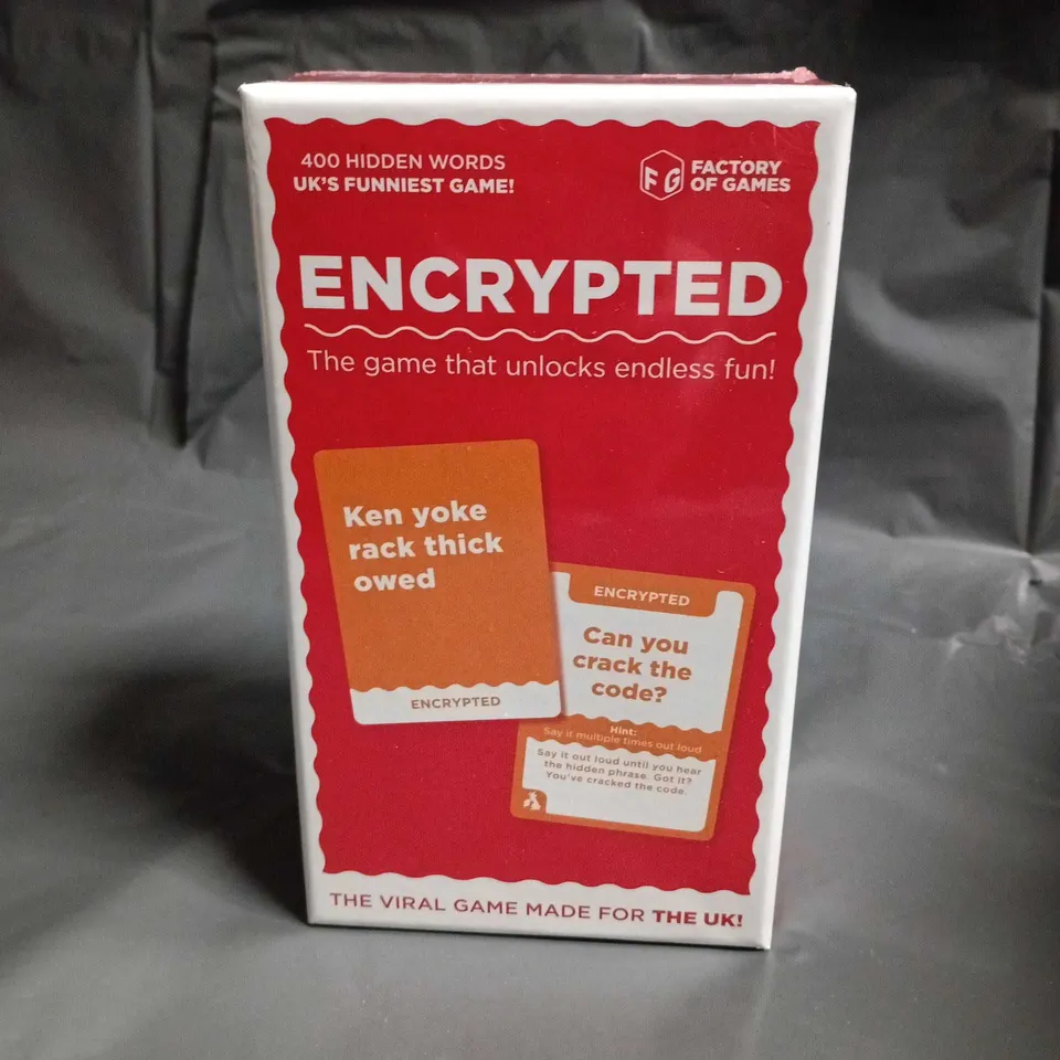 SEALED ENCRYPTED – THE GAME THAT UNLOCKS ENDLESS FUN! BOXED BOARD GAME BY FACTORY OF GAMES