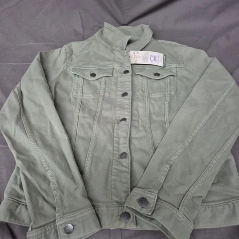 FAT FACE TASHA DENIM JACKET – LIGHT GREEN – UK 14