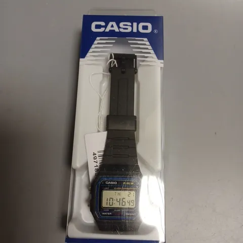 BOXED CASIO MEN'S DIGITAL DISPLAY BLACK RESIN STRAP WATCH