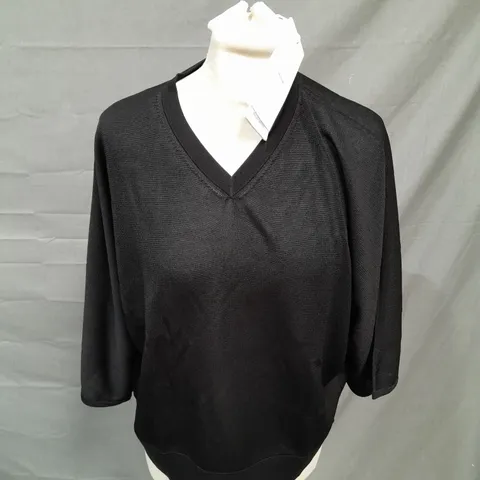 COS ATELIER BLACK THIN TOP - EUR MEDUM