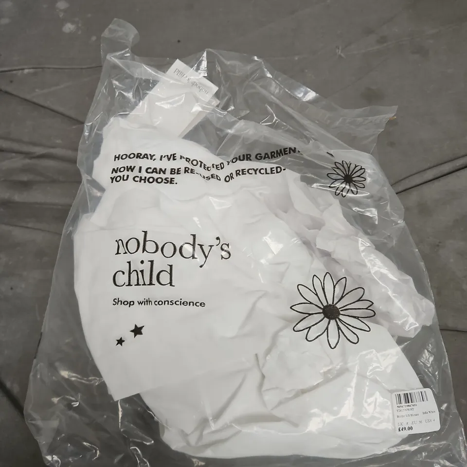 NOBODY'S CHILD BIRDIE S/S BLOUSE – UK S 