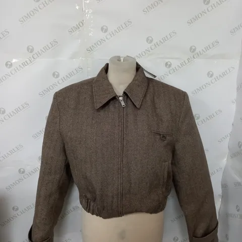 COS CROPPED ZIPPED JACKET SIZE 8