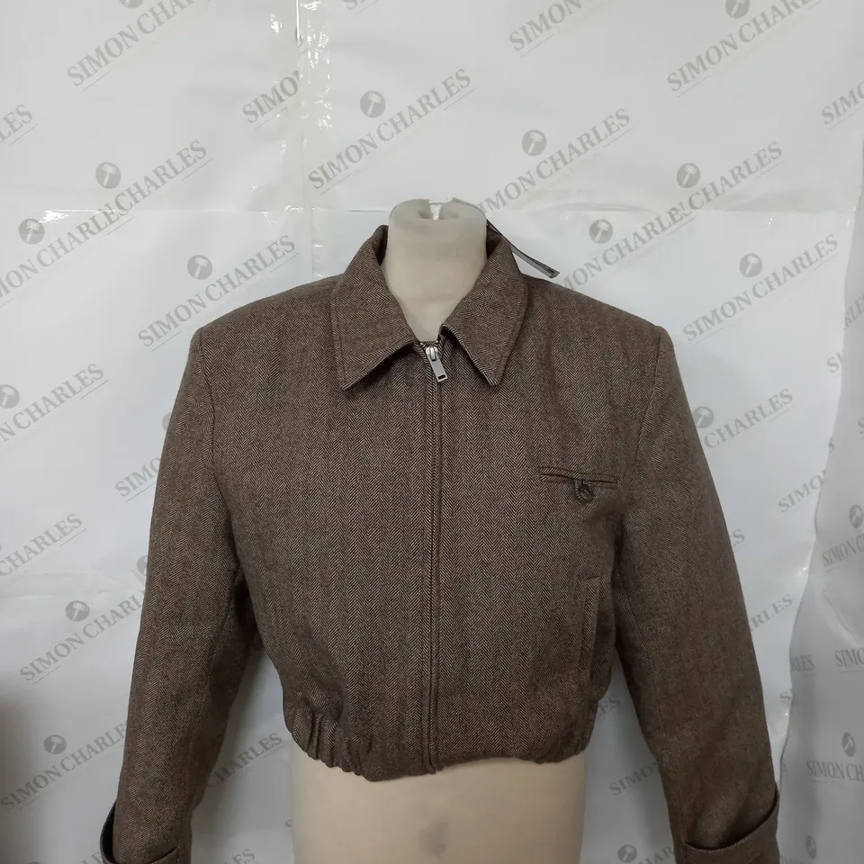 COS CROPPED ZIPPED JACKET SIZE 8