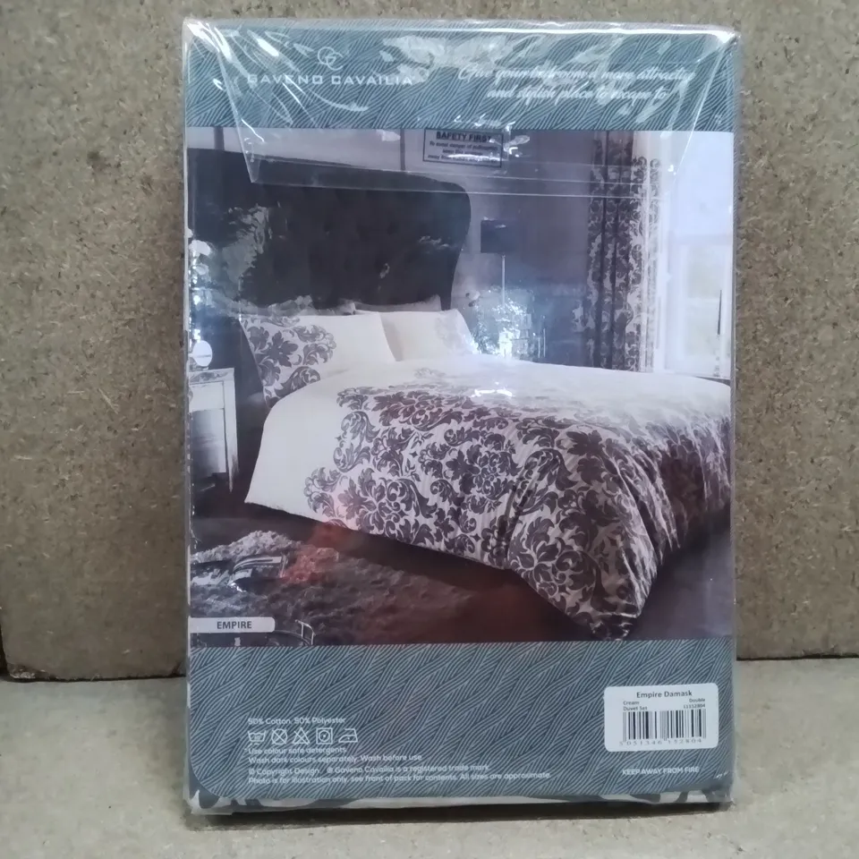 BRAND NEW GAVENO CAVAILIA DOUBLE DUVET COVER SET - CREAM 