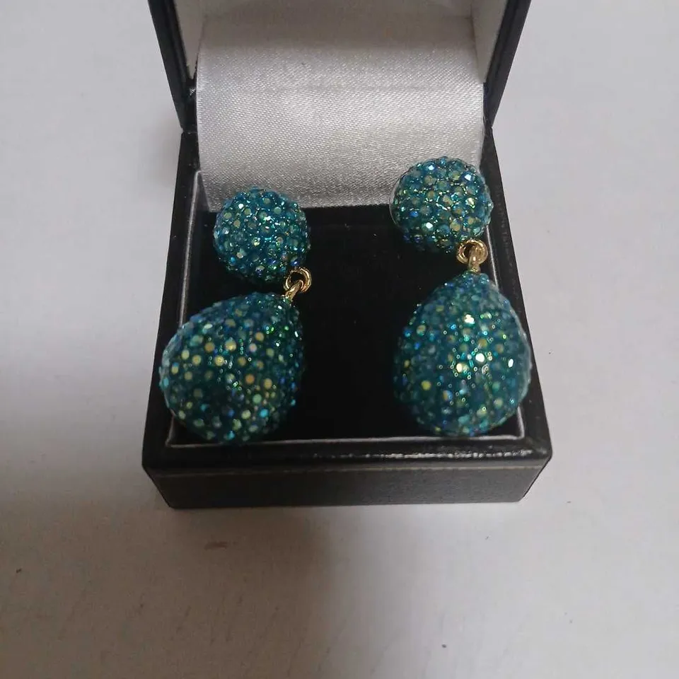 BUTLER & WILSON DOUBLE CRYSTAL BALL EARRINGS 2 