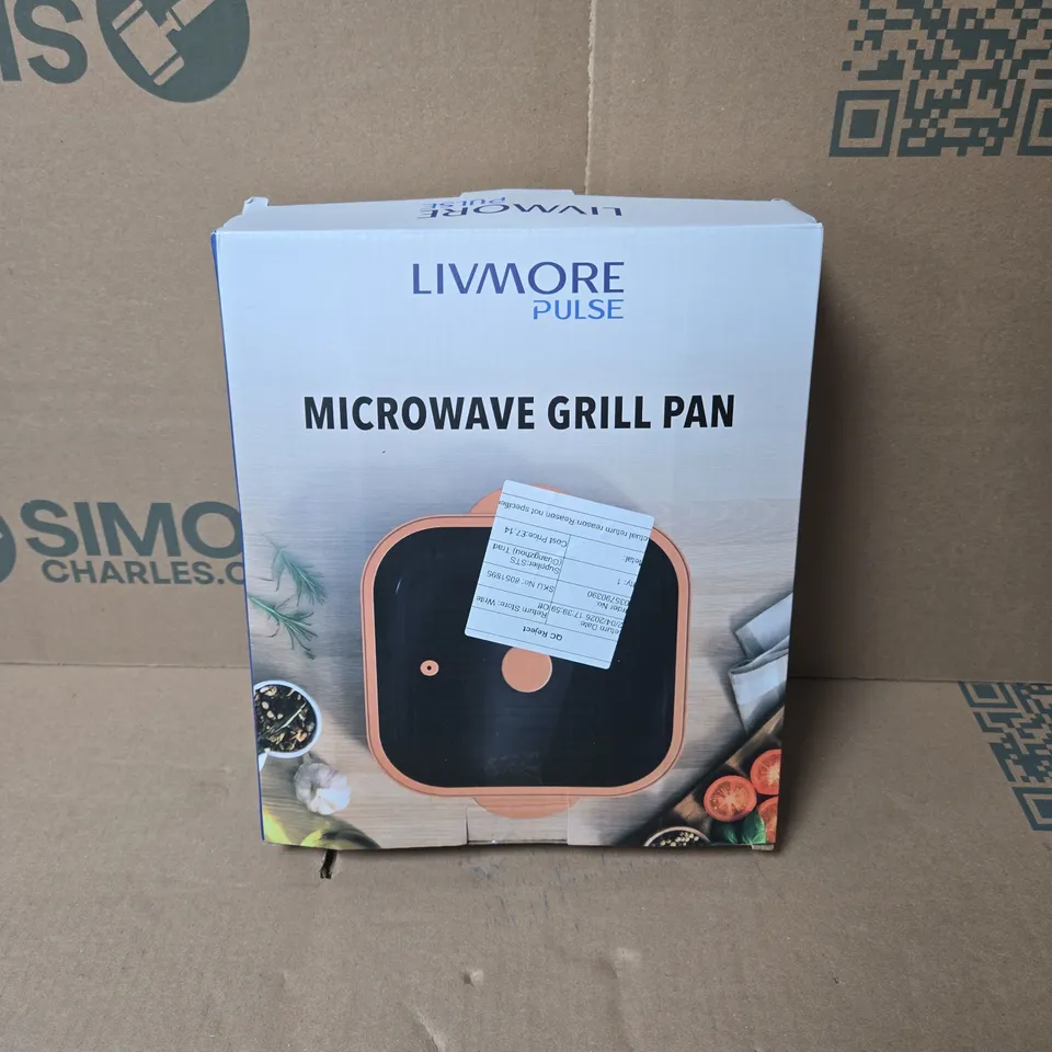 LIVMORE PULSE MICROWAVE GRILL PAN BOXED
