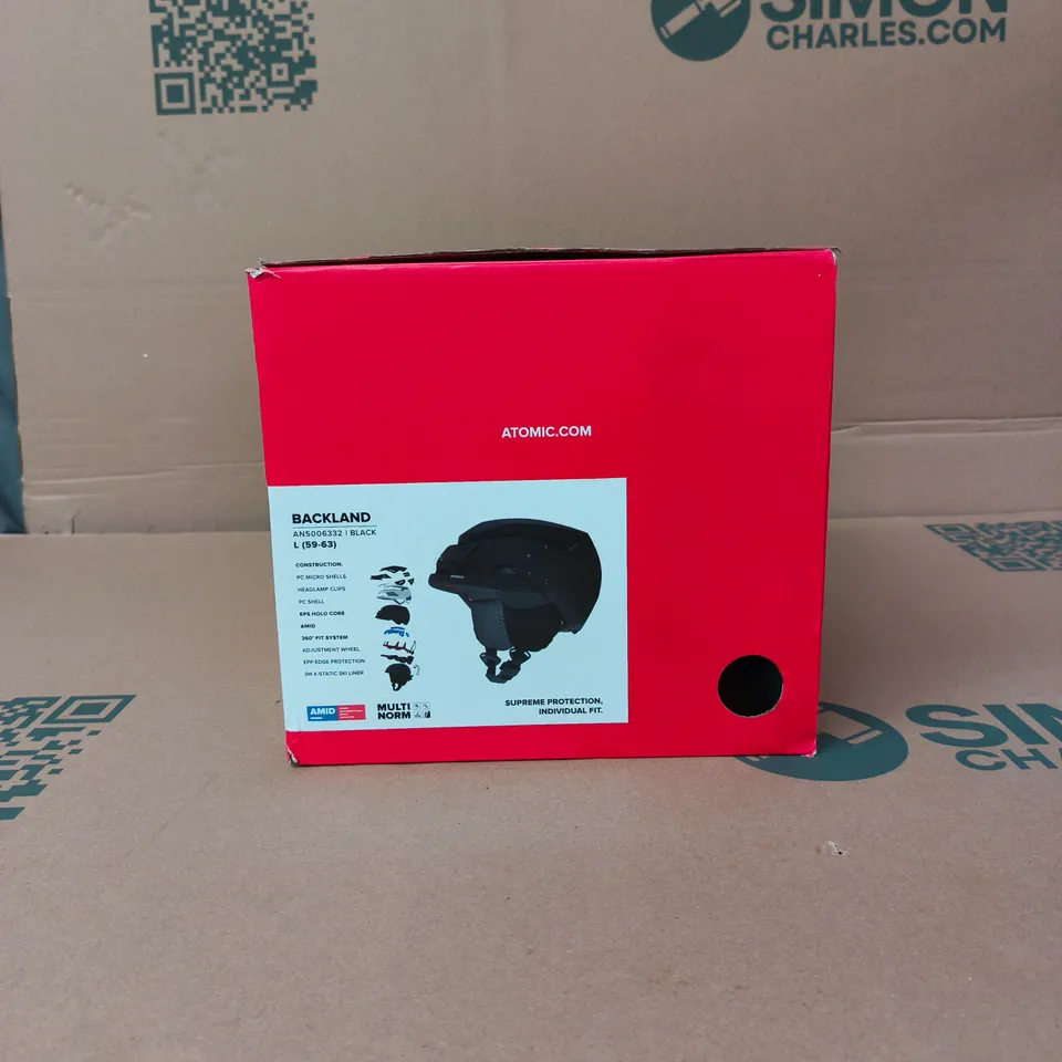 ATOMIC BACKLAND BLACK HELMET L (59-63) AMID MULTI NORM