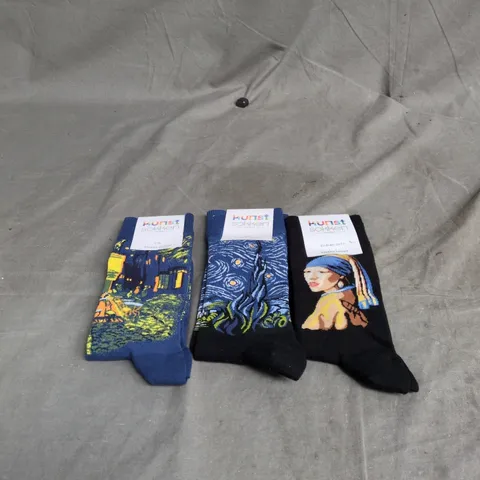 KUNST SOKKEN CLASSIC ART SET COLLECTION: VAN GOGH, VERMEER. UK 7 - 11 SOCKS