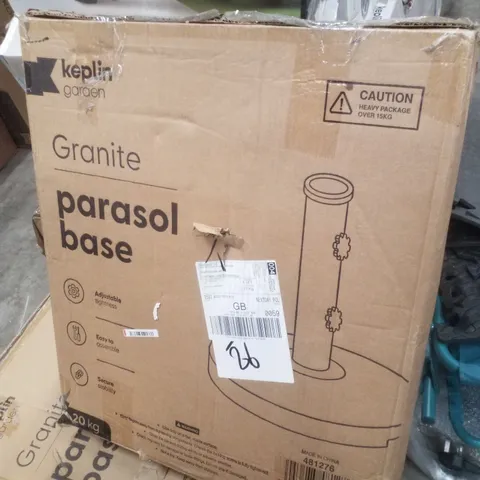 BOXED KEPLIN GRANITE PARASOL BASE 20KG