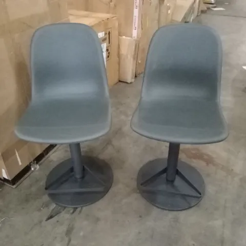 SET OF 2 ZARAGOZA PU LEATHER BARSTOOLS