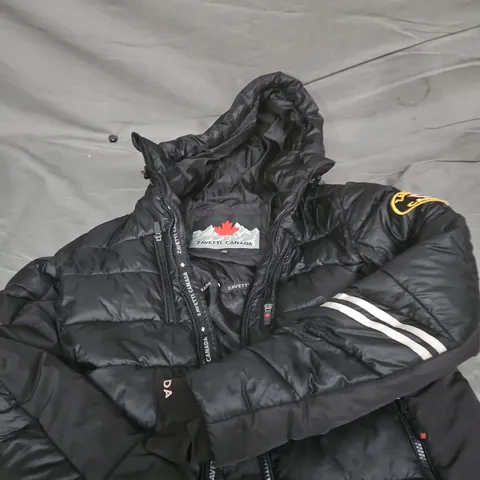 ZAVETTI CANADA BLACK PUFFER JACKET β UK XS