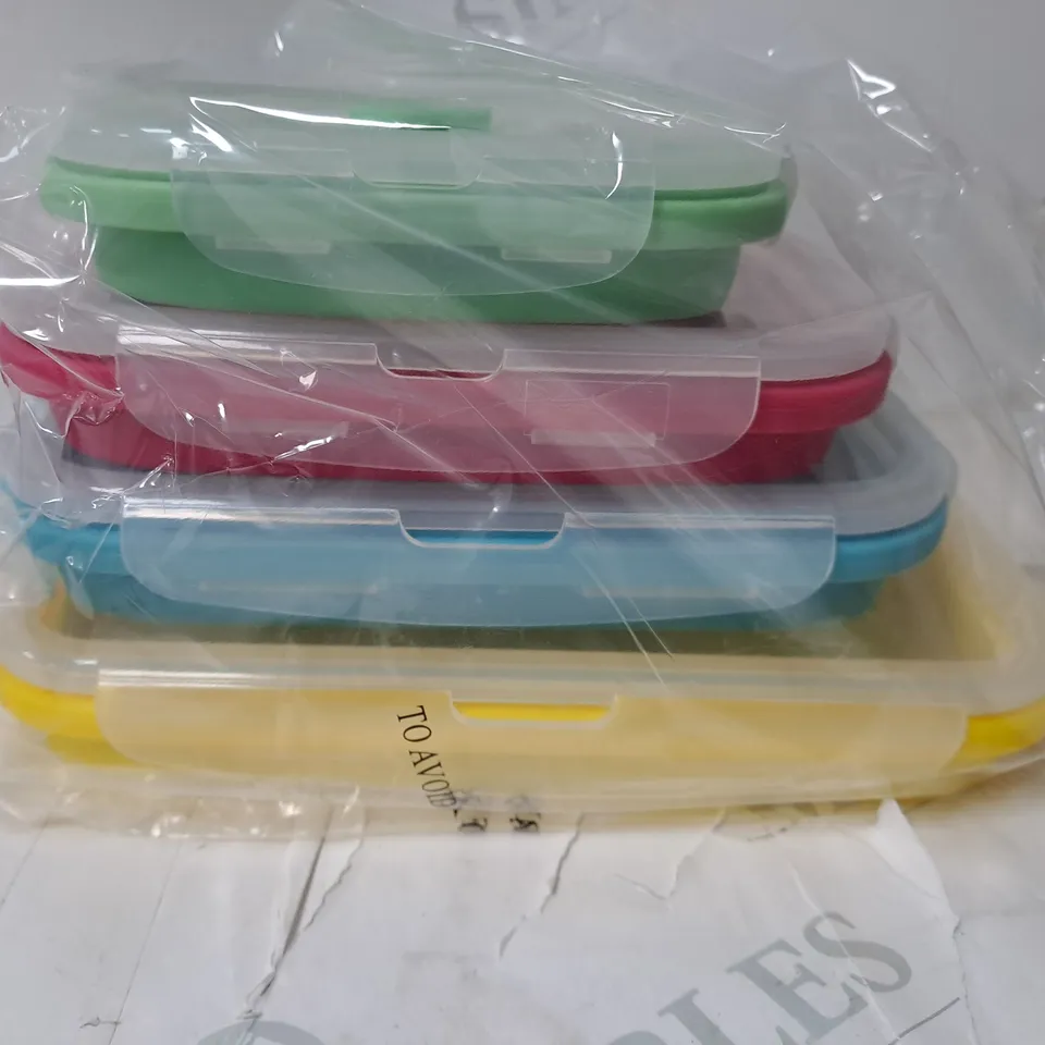 BOXED COOK'S ESSENTIALS SET OF 4 COLLAPSIBLE FOOD CONTAINERS