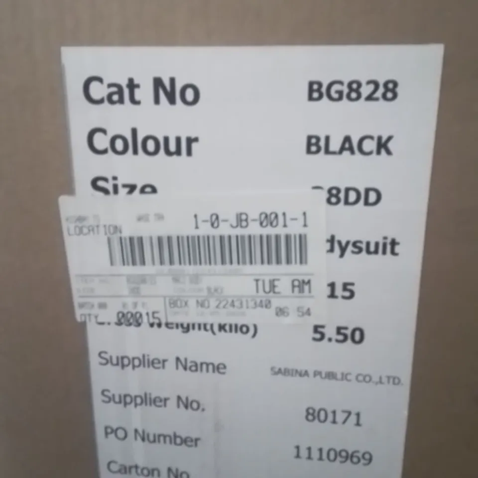 BOXED BRAND NEW APPROXIMATELY 15 MAGISCULPT BLACK BODY SUIT SIZE 38DD