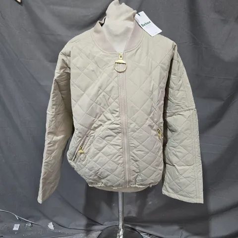 BARBOUR EMLYN QUILT JACKET – BEIGE QUILTED JACKET - UK 12