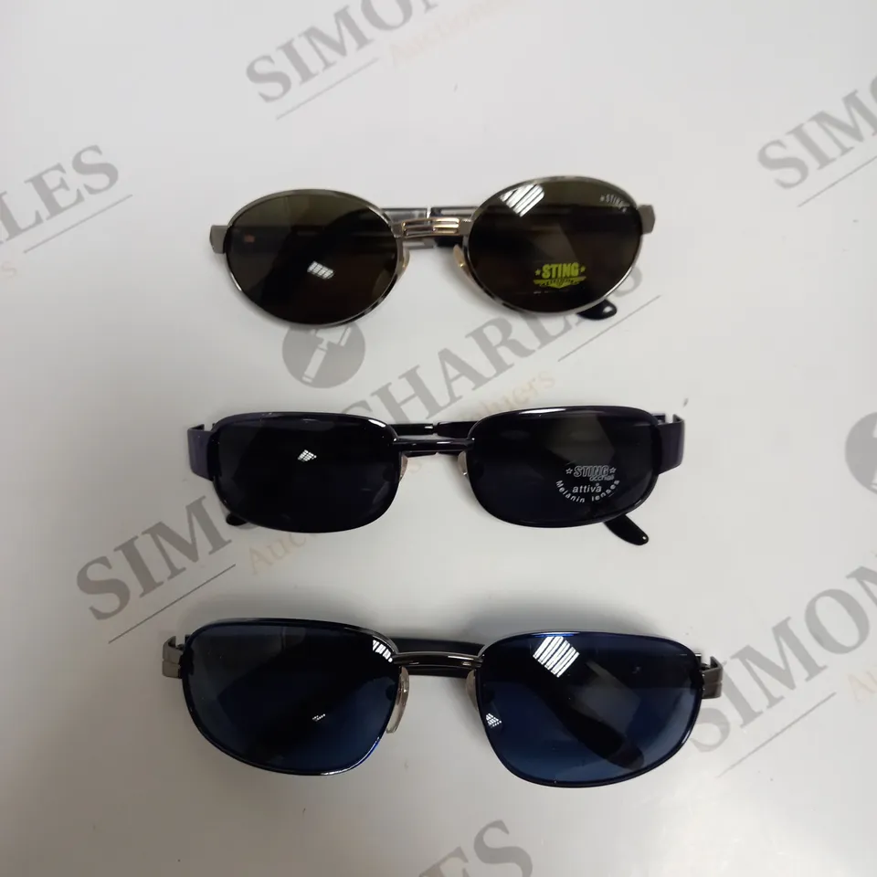 APPROXIMATELY 10 ASSORTED DE RIGO STING SUNGLASSES TO INCLUDE MODELS 4216, 4306, 4356 ETC.