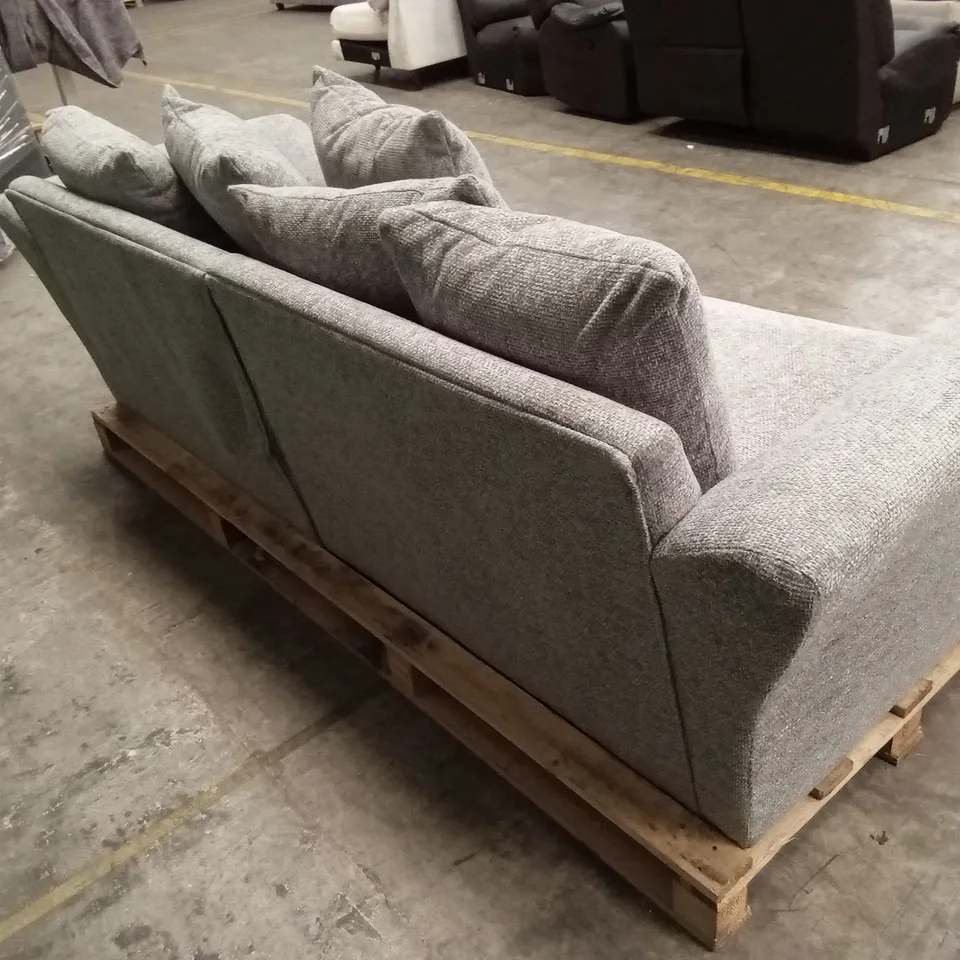 DURY CHUNKY WEAVE 4 SEATER SCATTERBACK SOFA - GREY
