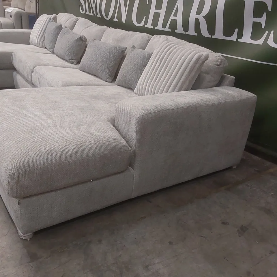 QUALITY DESIGNER BROADGATE LARGE U-SHAPE MODULAR SOFA WITH FOOTSTOOL