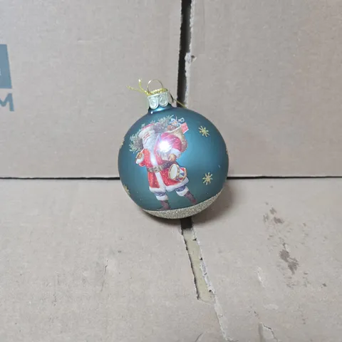 BOX OF 12 GISELA GRAHAM FATHER CHRISTMAS HANGING ORNAMENTS 