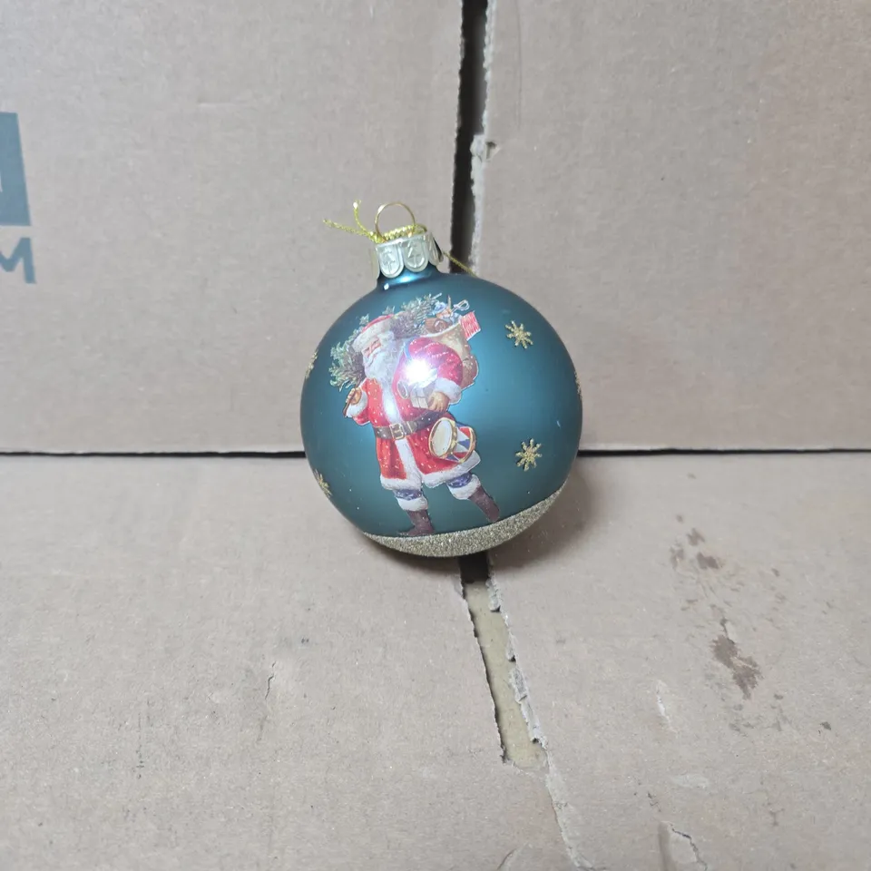 BOX OF 12 GISELA GRAHAM FATHER CHRISTMAS HANGING ORNAMENTS 