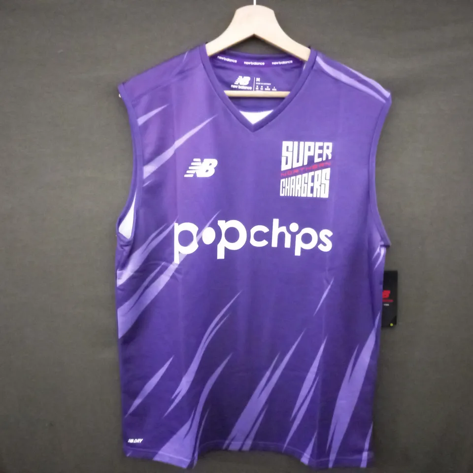 NEW BALANCE SUPER NORTHERN CHARGERS CRICKET VEST IN PURPLE - MEDIUM