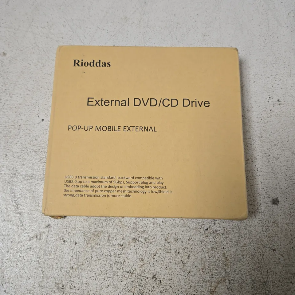 RIODDAS EXTERNAL DVD/CD DRIVE – USB 3.0